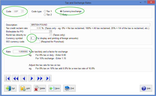 Currency Setup in free Purchase Order Software