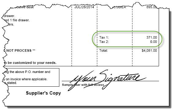 Only one sales tax in your Free Purchase Order Software | The Free ...